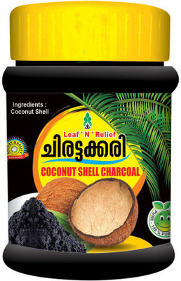 Leaf N Relief Chirattakkari - Coconut Shell Charcoal Powder - 100 gm Teeth Whitening Kit