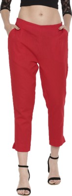 De Moza Regular Fit Women Red Trousers