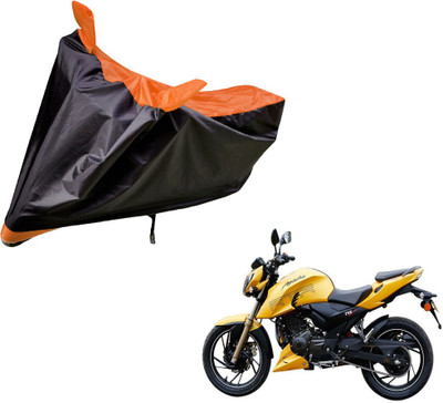 Auto Hub Two Wheeler Cover for TVS(Apache, Black, Orange)