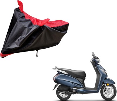 Auto Hub Two Wheeler Cover for Honda(Activa 3G, Black, Red)