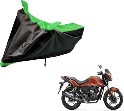 Amanzo Two Wheeler Cover for Hero(CBZ Extreme, Black, Green)