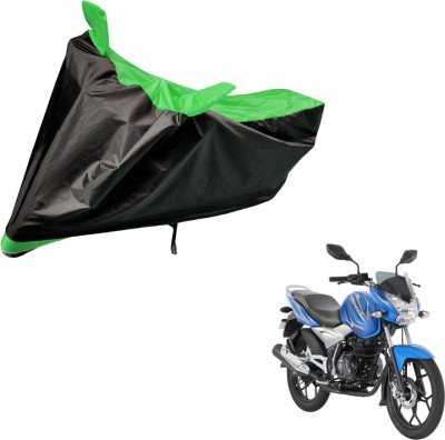 Amanzo Two Wheeler Cover for Bajaj(Discover 125 DTS-i, Black, Green)