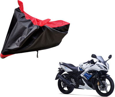 Auto Hub Two Wheeler Cover for Yamaha(YZF R15 S, Black, Red)