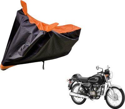 Auto Hub Two Wheeler Cover for Hero(Splendor Pro Classic, Black, Orange)