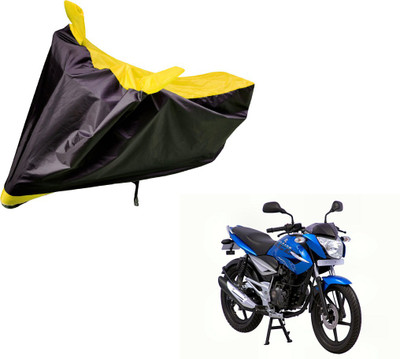 Auto Hub Two Wheeler Cover for Bajaj(XCD 125cc, Black, Yellow)