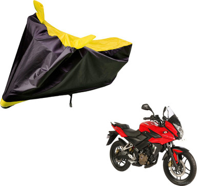 Auto Hub Two Wheeler Cover for Bajaj(Pulsar, Black, Yellow)