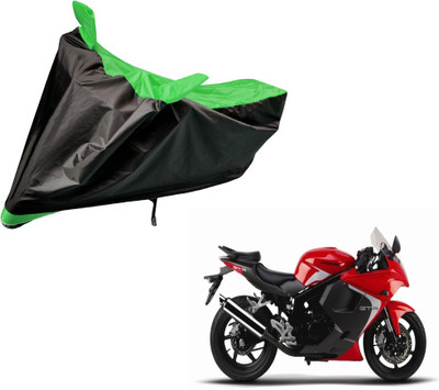 Amanzo Two Wheeler Cover for Hyosung(GT250R, Black, Green)