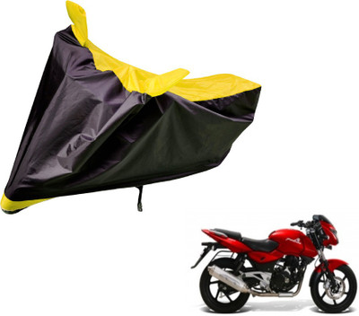 Auto Hub Two Wheeler Cover for Bajaj(Pulsar, Black, Yellow)