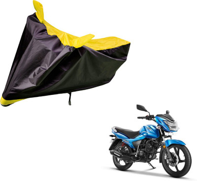 Auto Hub Two Wheeler Cover for TVS(Victor GLX, Black, Yellow)