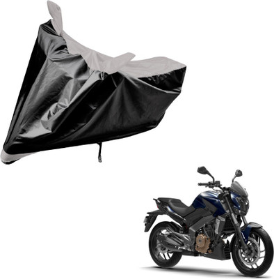 Amanzo Two Wheeler Cover for Bajaj(Dominar, Black, Silver)