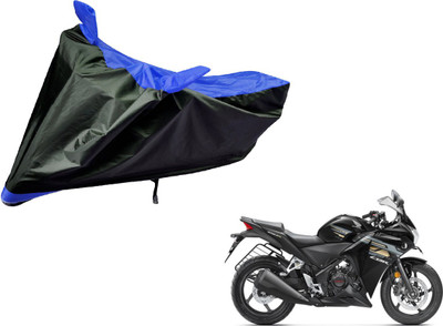 Amanzo Two Wheeler Cover for Honda(CBR 250R, Black, Blue)