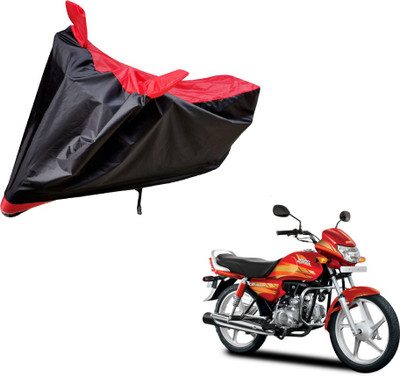 Auto Hub Two Wheeler Cover for Hero(CD deluxe, Black, Red)
