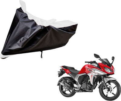Auto Hub Two Wheeler Cover for Yamaha(Fazer, Black, White)
