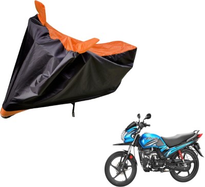 Auto Hub Two Wheeler Cover for Hero(Passion Pro TR, Black, Orange)