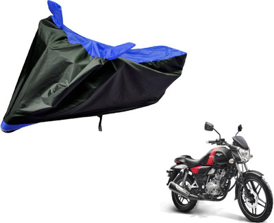 Auto Hub Two Wheeler Cover for Bajaj(V 150, Black, Blue)