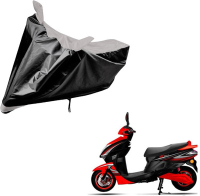 Auto Hub Two Wheeler Cover for Kinetic(Nova, Black, Silver)