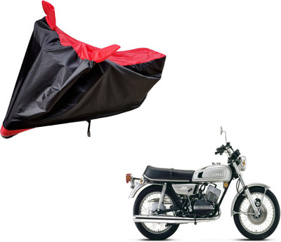 Auto Hub Two Wheeler Cover for Yamaha(RD 350, Black, Red)