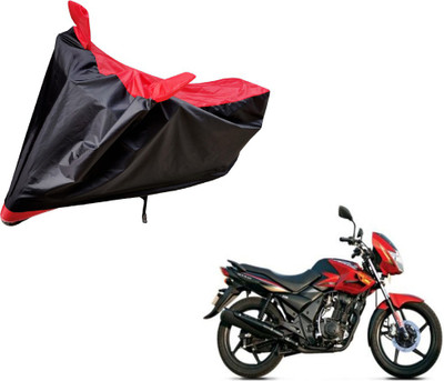 Auto Hub Two Wheeler Cover for TVS(Flame DS 125, Black, Red)