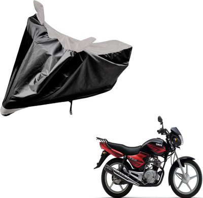 Auto Hub Two Wheeler Cover for Yamaha(YBR 125, Black, Silver)