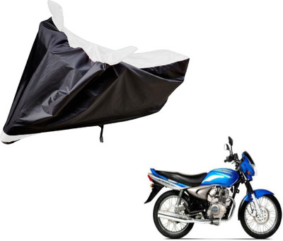 Auto Hub Two Wheeler Cover for Bajaj(Black, White)