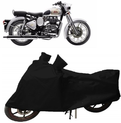 Ascension Two Wheeler Cover for Royal Enfield(Classic 350, Black)