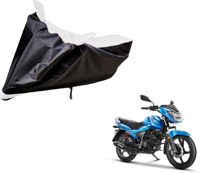 Auto Hub Two Wheeler Cover for TVS(Victor GLX, Black, White)