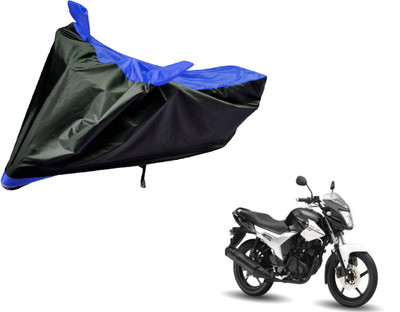 Auto Hub Two Wheeler Cover for Yamaha(SZ R, Black, Blue)