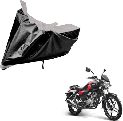 Auto Hub Two Wheeler Cover for Bajaj(V 150, Black, Silver)