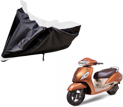 Auto Hub Two Wheeler Cover for TVS(Jupiter, Black, White)