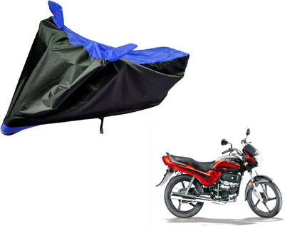 Flipkart SmartBuy Two Wheeler Cover for Hero(Passion Plus, Black, Blue)