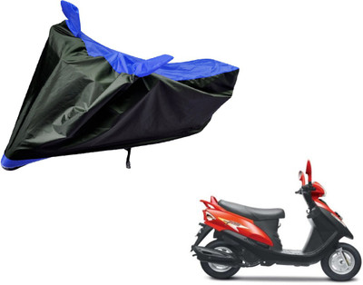 Auto Hub Two Wheeler Cover for Mahindra(Flyte, Black, Blue)