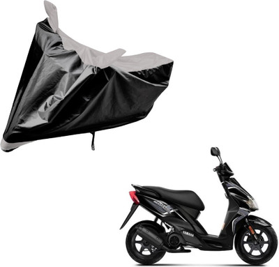 Auto Hub Two Wheeler Cover for Yamaha(Jog R, Black, Silver)