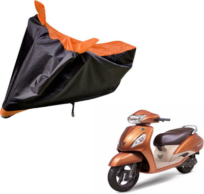 Auto Hub Two Wheeler Cover for TVS(Jupiter, Black, Orange)