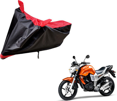 Auto Hub Two Wheeler Cover for Yamaha(FZ16, Black, Red)