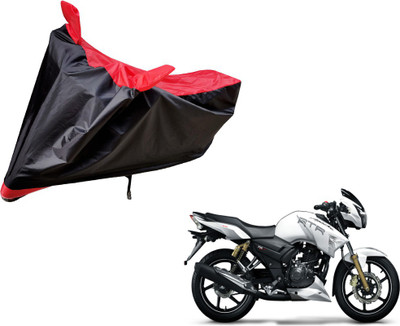 Amanzo Two Wheeler Cover for TVS(Apache RTR 160, Black, Red)
