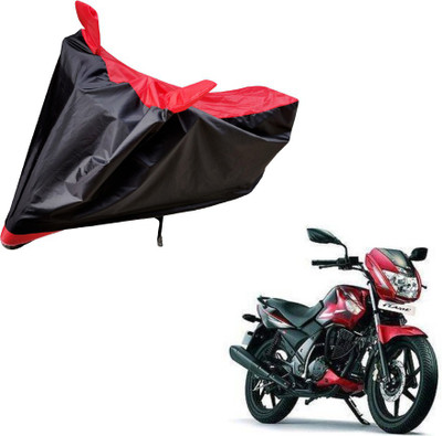 Flipkart SmartBuy Two Wheeler Cover for TVS(Flame SR125, Black, Red)