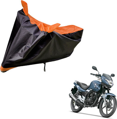 Auto Hub Two Wheeler Cover for Suzuki(GS 150R, Black, Orange)
