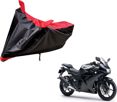 Amanzo Two Wheeler Cover for Kawasaki(Ninja 250, Black, Red)