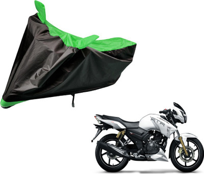 Auto Hub Two Wheeler Cover for TVS(Apache RTR 160, Black, Green)