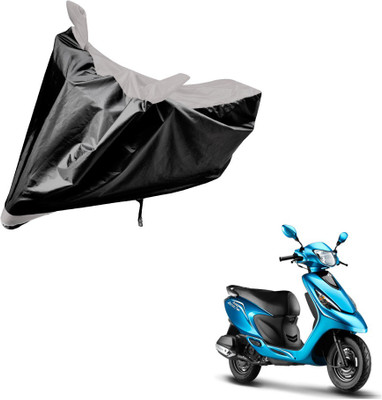 Auto Hub Two Wheeler Cover for TVS(Zest, Black, Silver)