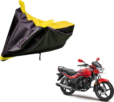 Auto Hub Two Wheeler Cover for Hero(Passion Xpro, Black, Yellow)