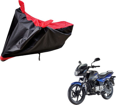 Amanzo Two Wheeler Cover for Bajaj(Pulsar 150 DTS-i, Black, Red)