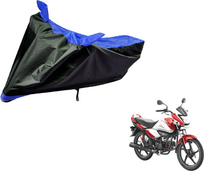 Auto Hub Two Wheeler Cover for Hero(Splendor I Smart, Black, Blue)