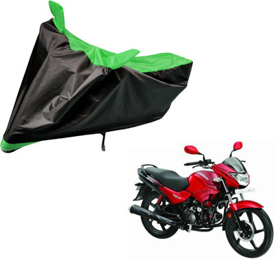 Auto Hub Two Wheeler Cover for Hero(Glamour FI, Black, Green)