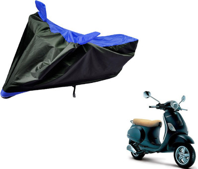 Auto Hub Two Wheeler Cover for Universal For Bike(Piaggio Vespa, Black, Blue)