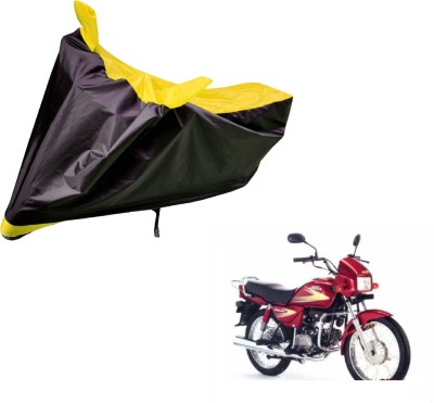 Auto Hub Two Wheeler Cover for Hero(Splendor, Black, Yellow)