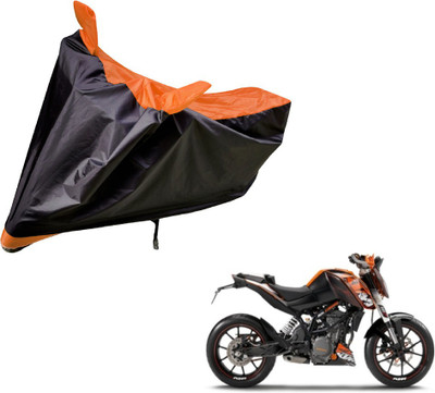 Amanzo Two Wheeler Cover for KTM(Duke 200, Black, Orange)