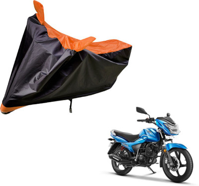 Auto Hub Two Wheeler Cover for TVS(Victor GLX, Black, Orange)