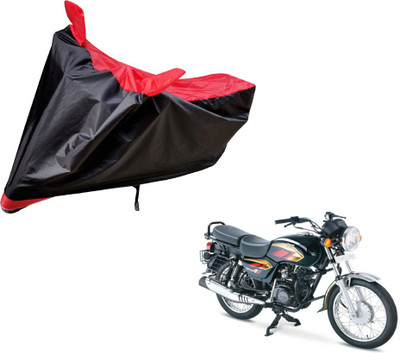 Auto Hub Two Wheeler Cover for TVS(Max 4R, Black, Red)