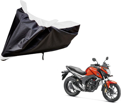 Auto Hub Two Wheeler Cover for Honda(CB Hornet 160, Black, White)
